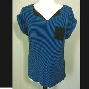 Women's Stripe Rayon Pullover Tee Tunic Top